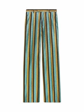 GUCCI glitter stripe-print trousers